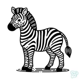 Desenho de Zebra Desenho Colorir Imprimir 05