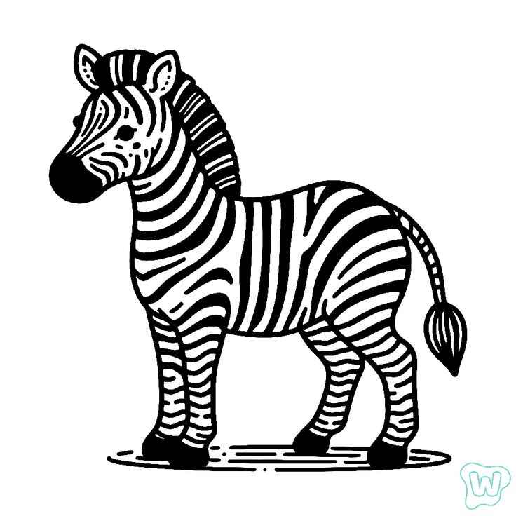 Desenho de Zebra Desenho Colorir Imprimir 05
