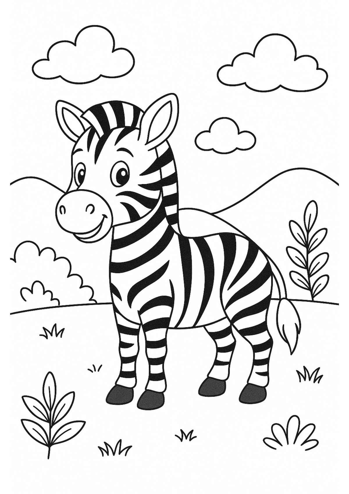 Desenho de Zebra Desenho Colorir Imprimir 06