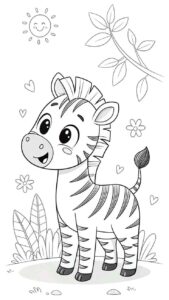 Desenho de Zebra Desenho Colorir Imprimir 07