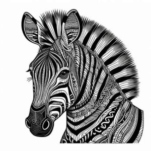 Desenho de Zebra Desenho Colorir Imprimir 08