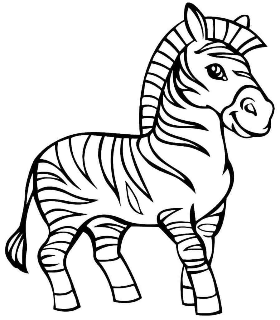 Desenho de Zebra Desenho Colorir Imprimir 12