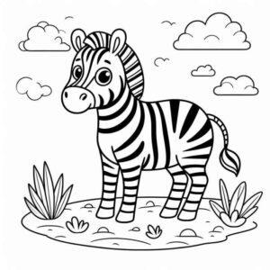 Desenho de Zebra Desenho Colorir Imprimir 20