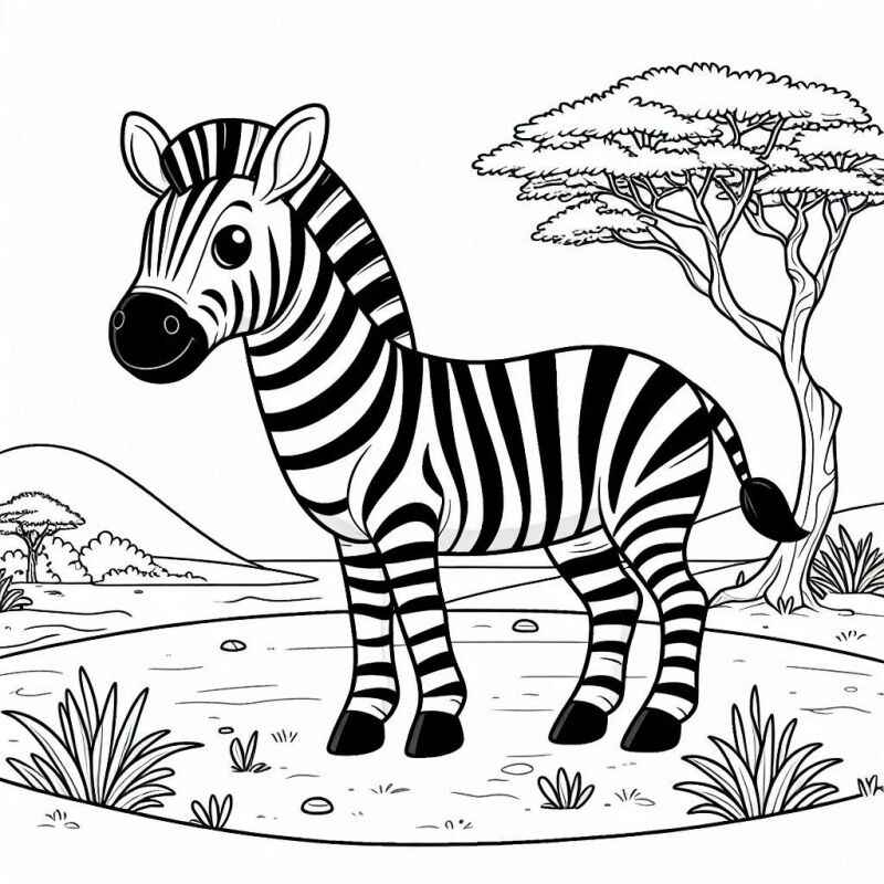 Desenho de Zebra Desenho Colorir Imprimir 32