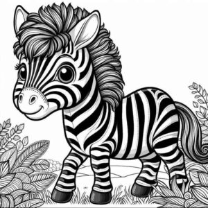 Desenho de Zebra Desenho Colorir Imprimir 34