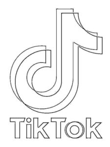 Desenho de TikTok Desenho Colorir Imprimir 01 (2)