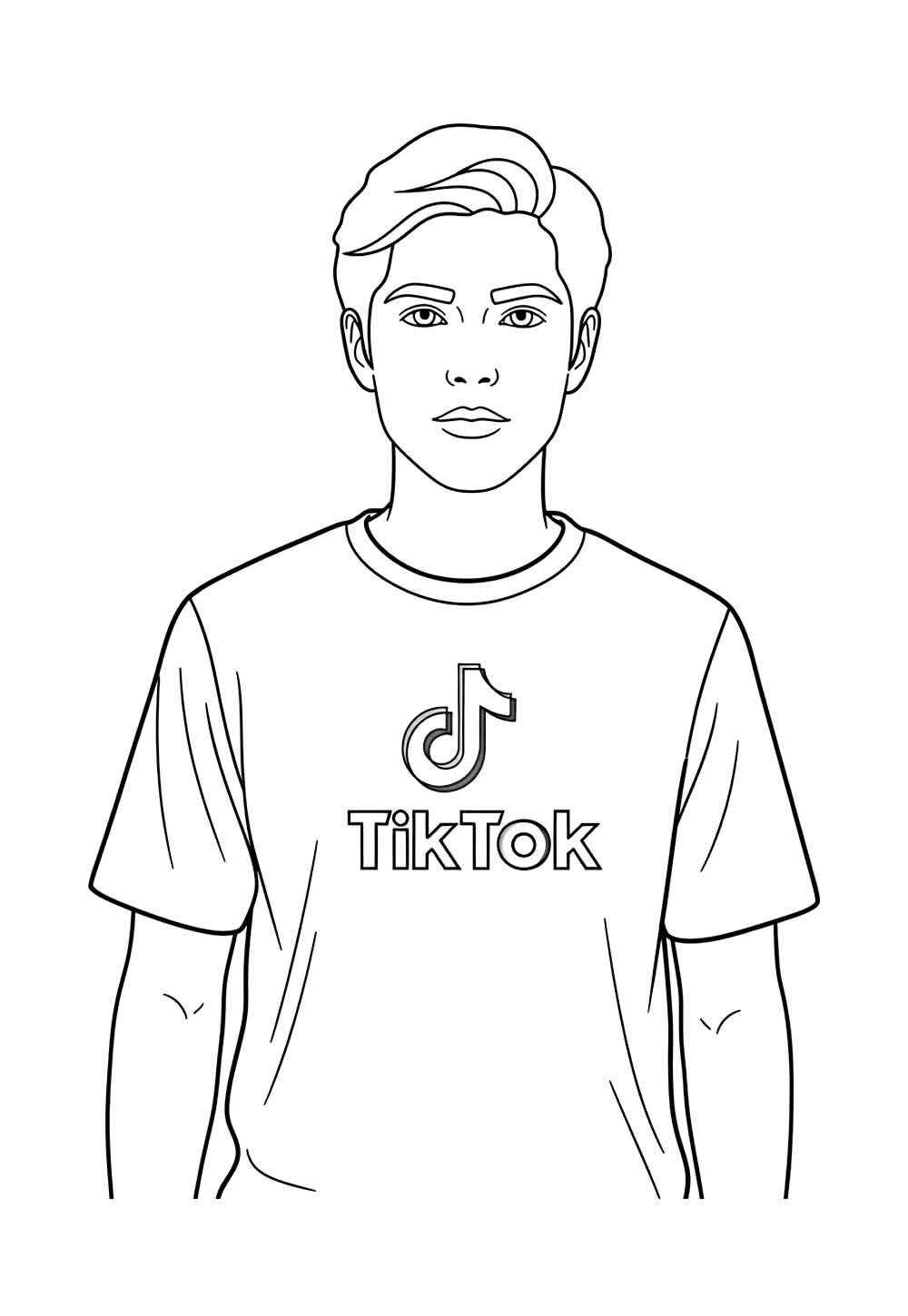 Desenho de TikTok Desenho Colorir Imprimir 09 (2)