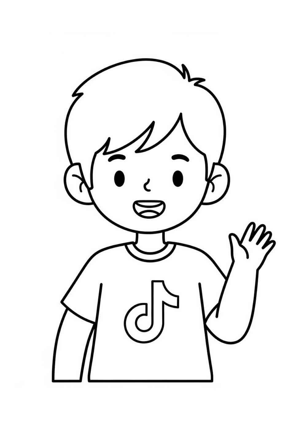 Desenho de TikTok Desenho Colorir Imprimir 10 (2)