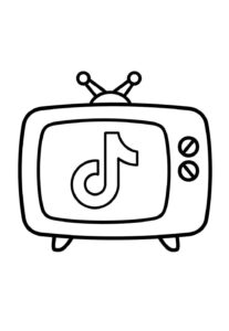 Desenho de TikTok Desenho Colorir Imprimir 11 (2)