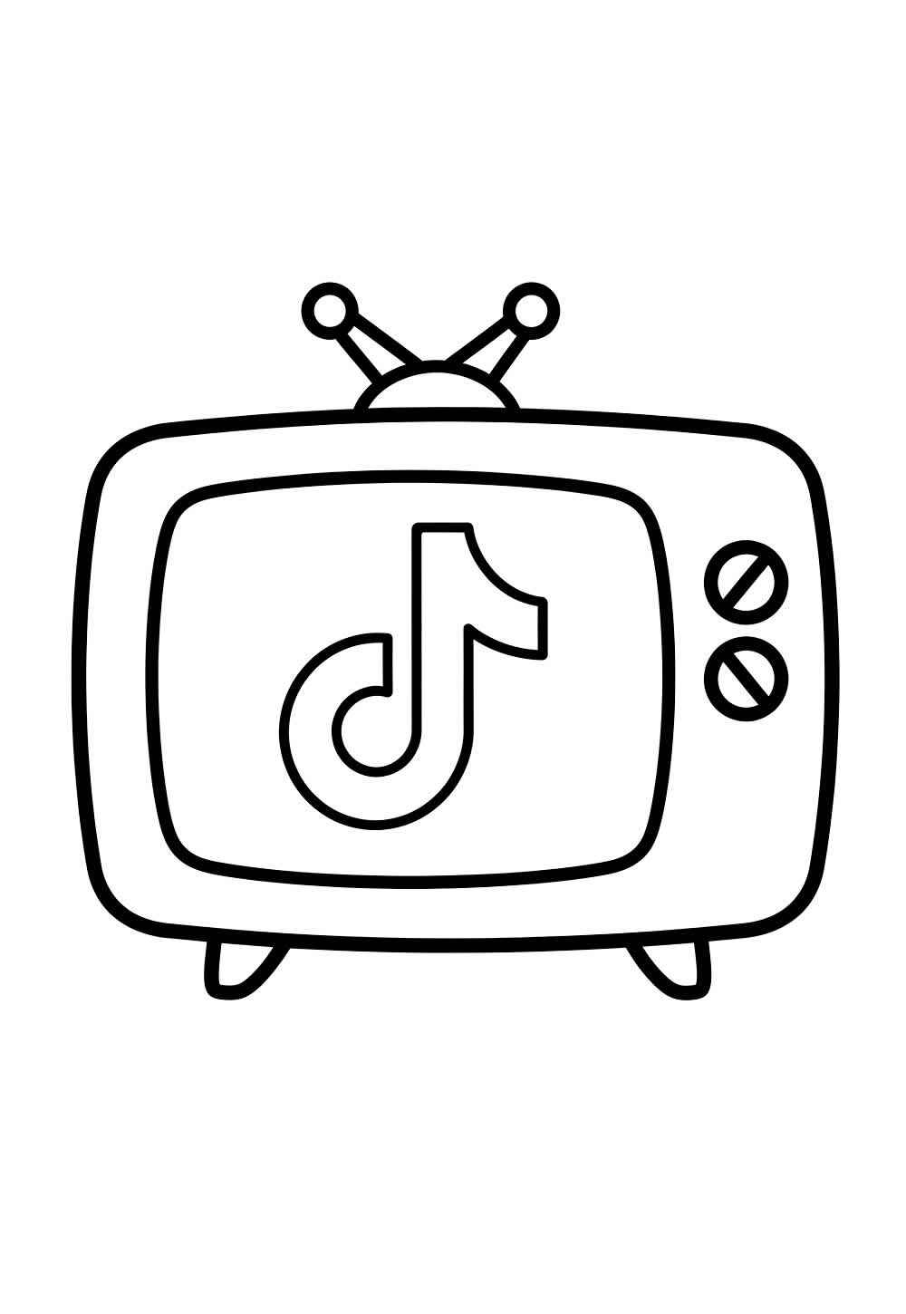 Desenho de TikTok Desenho Colorir Imprimir 11 (2)