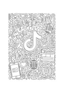 Desenho de TikTok Desenho Colorir Imprimir 13 (2)