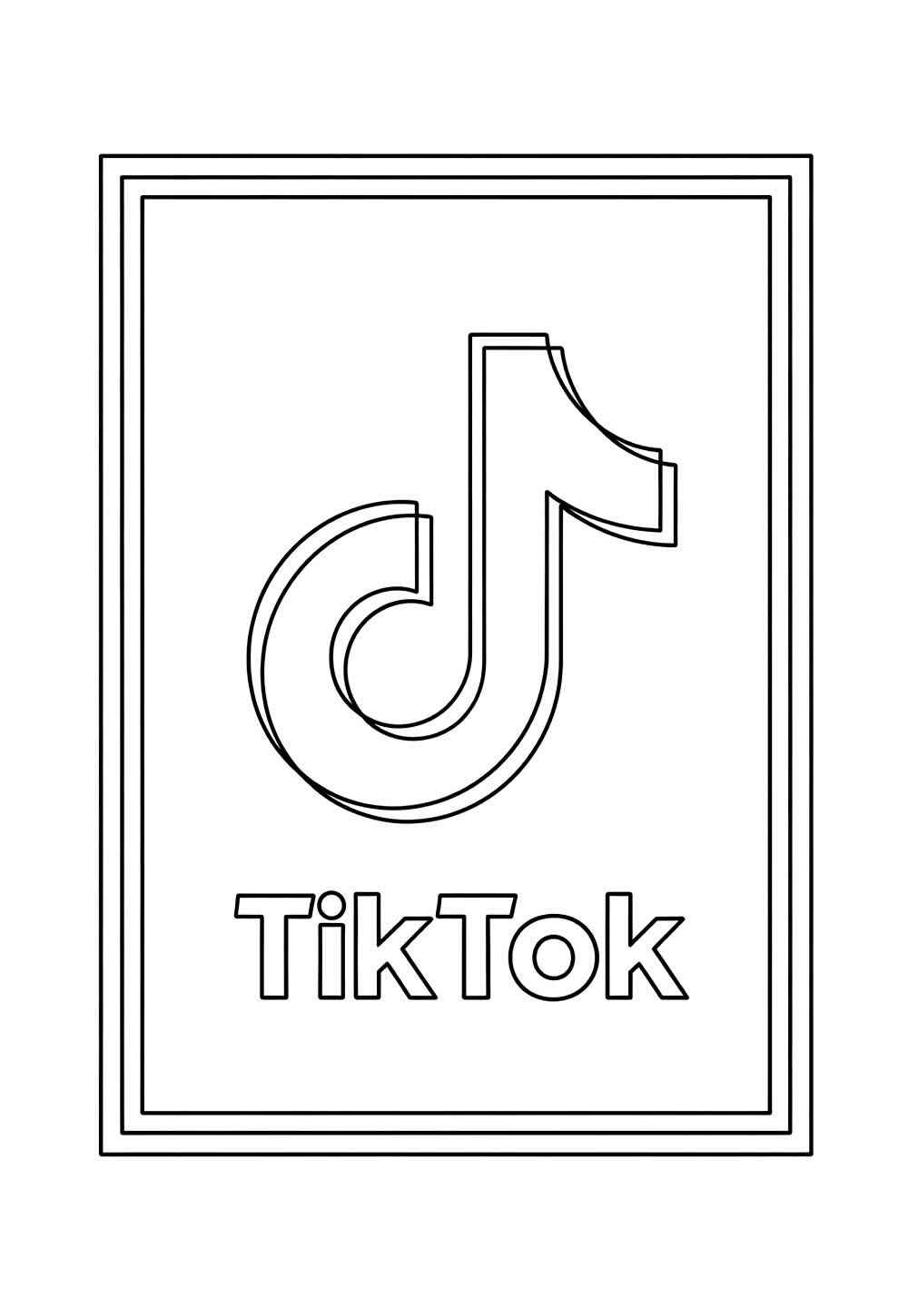 Desenho de TikTok Desenho Colorir Imprimir 15 (2)