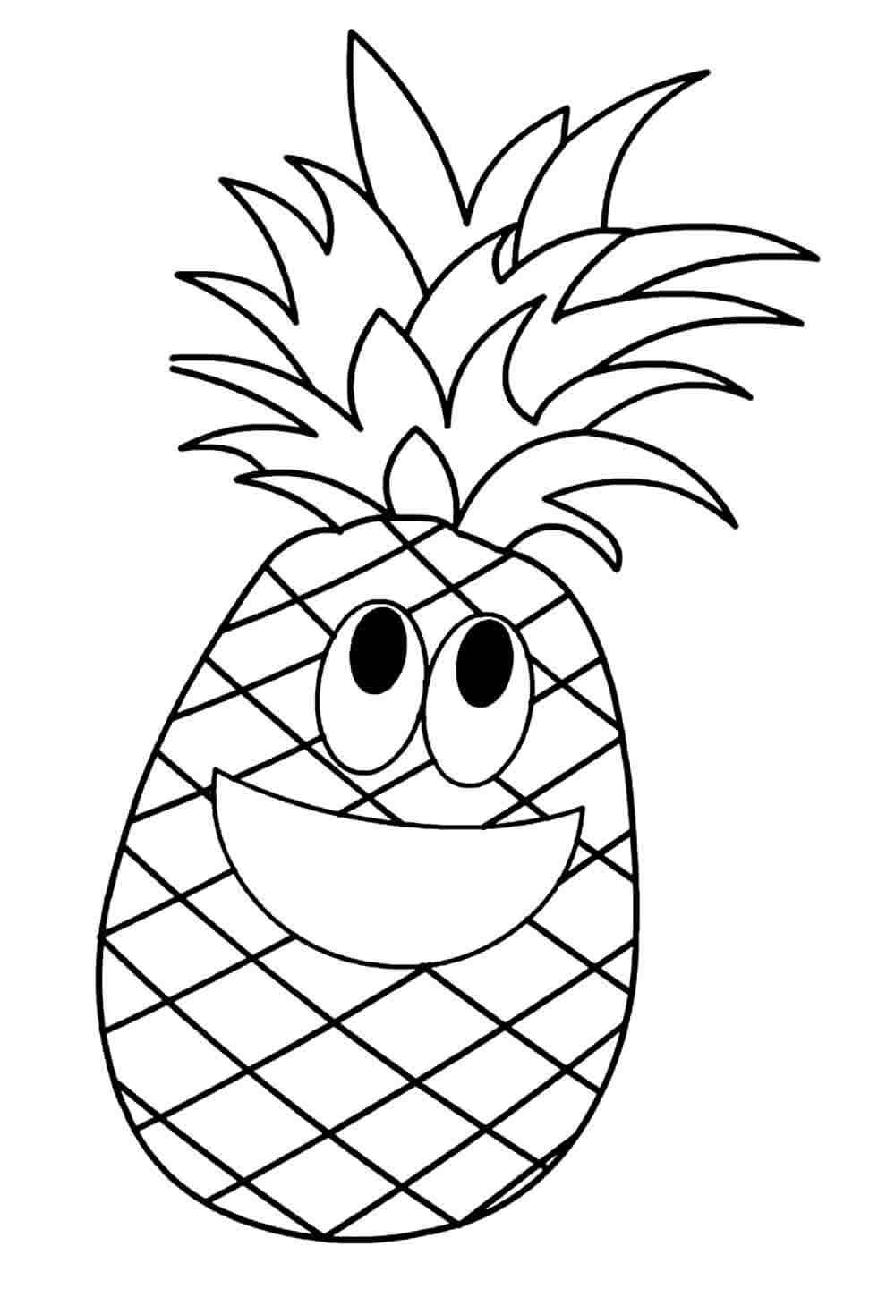 Desenho de Abacaxi Desenho Colorir Imprimir 03