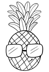 Desenho de Abacaxi Desenho Colorir Imprimir 04