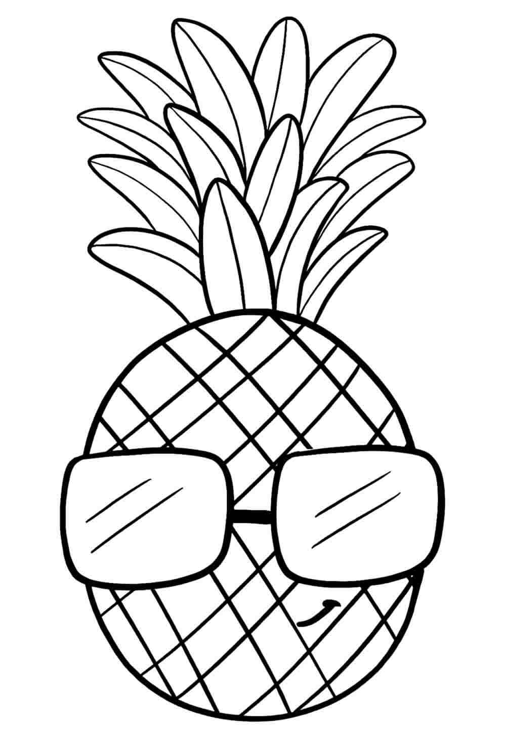 Desenho de Abacaxi Desenho Colorir Imprimir 04