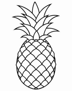 Desenho de Abacaxi Desenho Colorir Imprimir 08