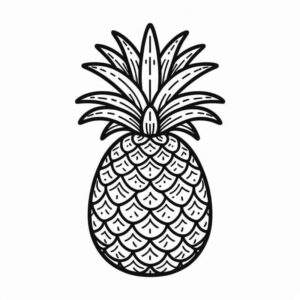 Desenho de Abacaxi Desenho Colorir Imprimir 19