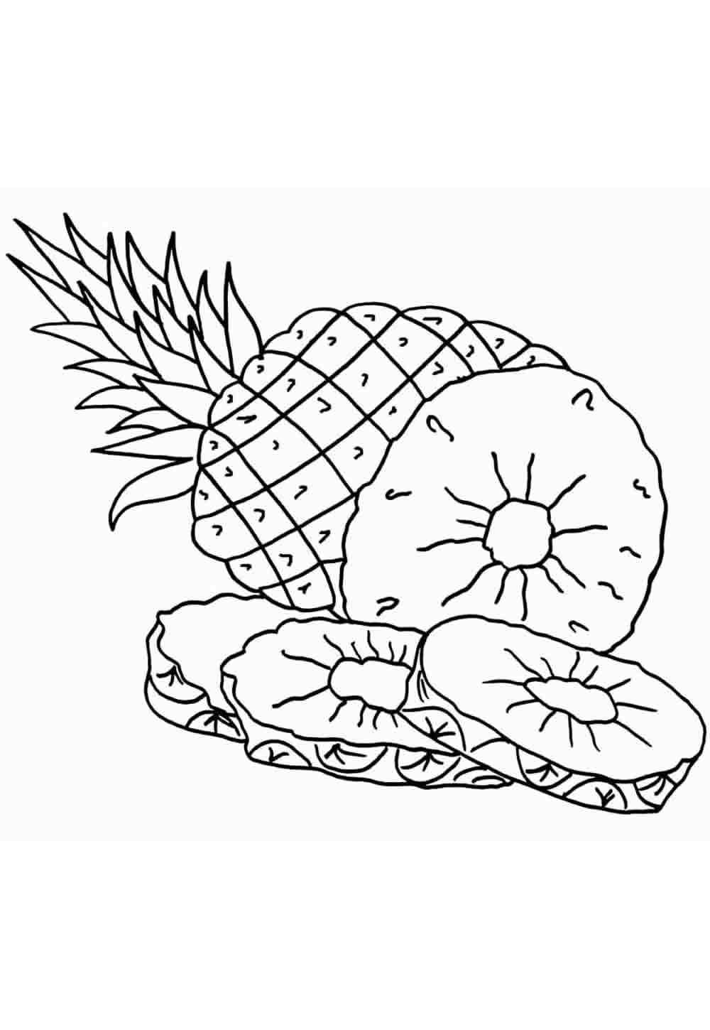 Desenho de Abacaxi Desenho Colorir Imprimir 23