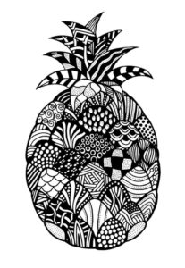 Desenho de Abacaxi Desenho Colorir Imprimir 26