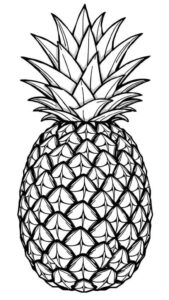 Desenho de Abacaxi Desenho Colorir Imprimir 27