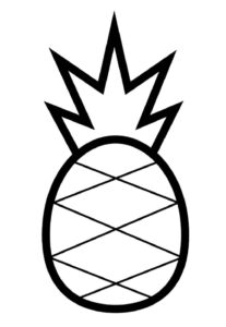 Desenho de Abacaxi Desenho Colorir Imprimir 28
