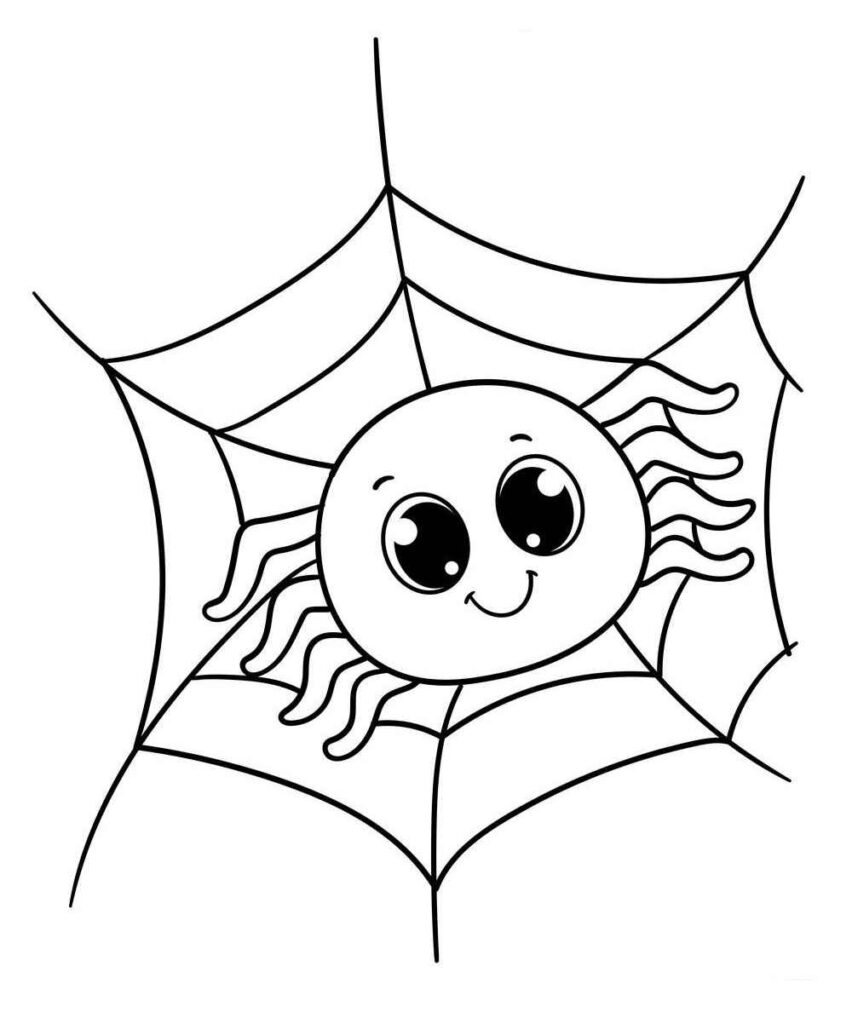 Desenhos de Aranhas para Imprimir e Colorir