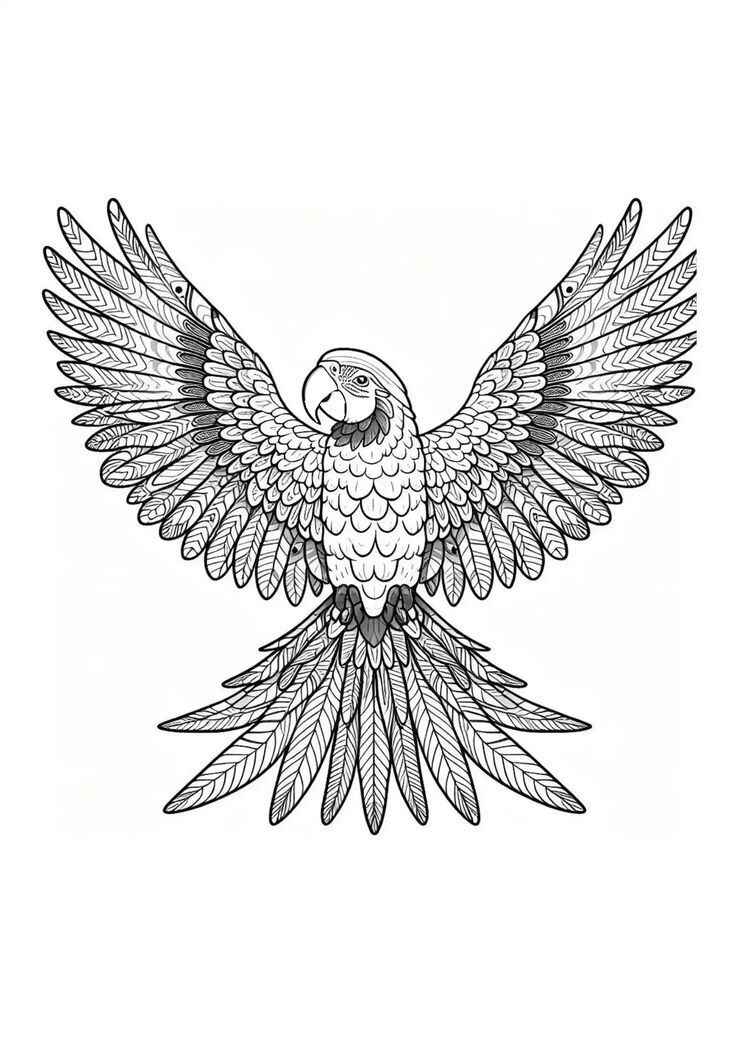 Desenho de Arara Desenho Colorir Imprimir 03