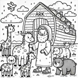 Desenho de Arca De Noe Desenho Colorir Imprimir 03