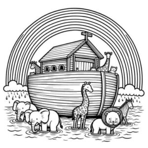 Desenho de Arca De Noe Desenho Colorir Imprimir 04