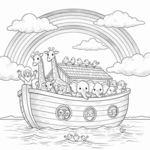 Desenho de Arca De Noe Desenho Colorir Imprimir 05