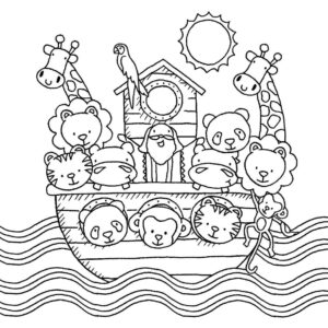 Desenho de Arca De Noe Desenho Colorir Imprimir 06