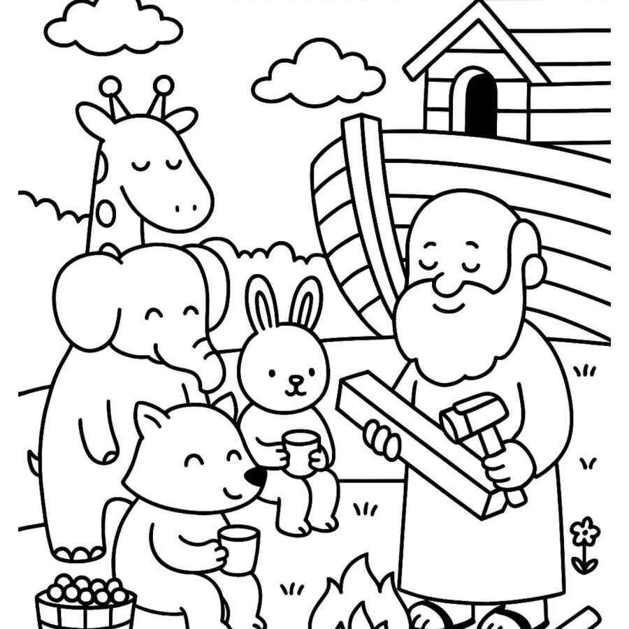 Desenho de Arca De Noe Desenho Colorir Imprimir 08