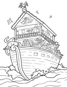 Desenho de Arca De Noe Desenho Colorir Imprimir 11