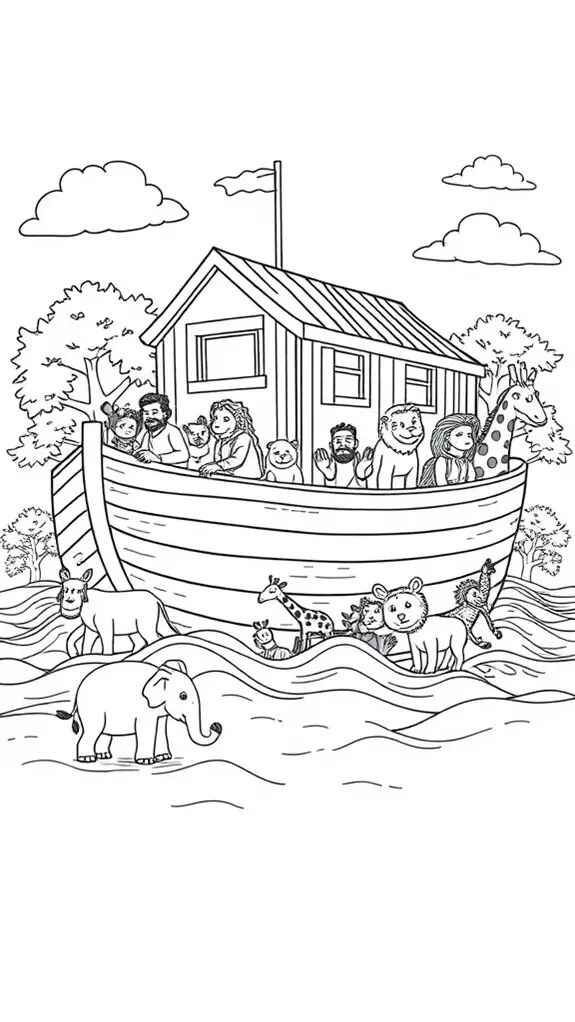 Desenho de Arca De Noe Desenho Colorir Imprimir 13