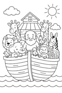 Desenho de Arca De Noe Desenho Colorir Imprimir 15