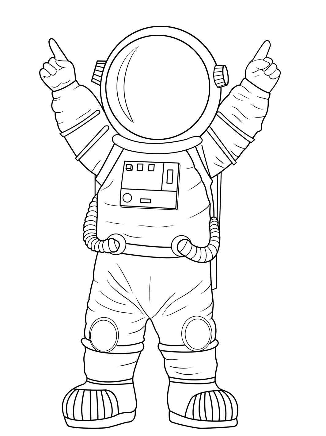 Desenho de Astronauta Desenho Colorir Imprimir 06