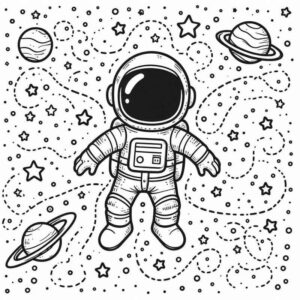 Desenho de Astronauta Desenho Colorir Imprimir 17