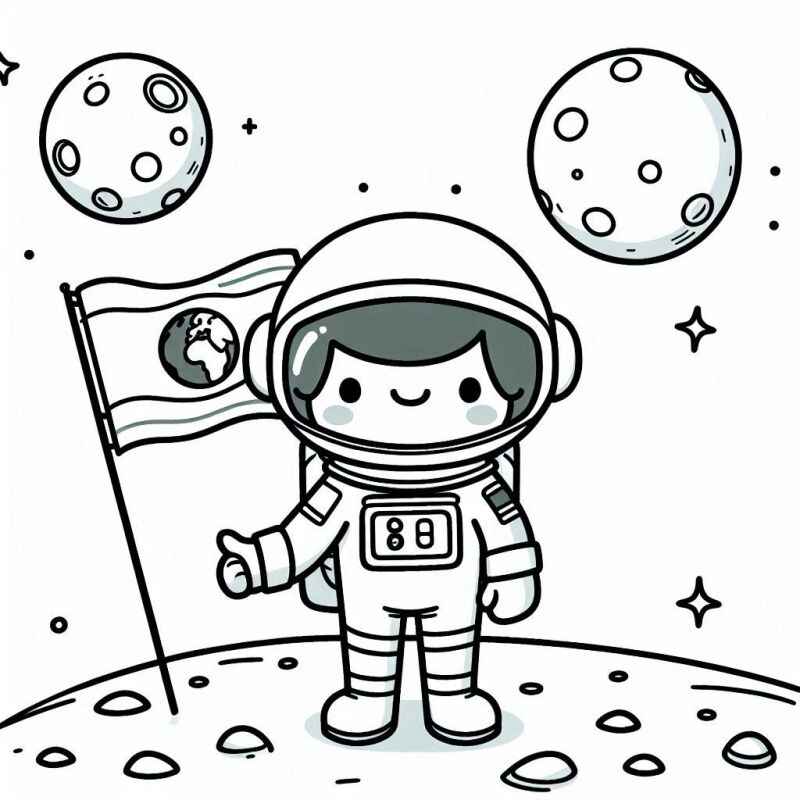 Desenho de Astronauta Desenho Colorir Imprimir 19