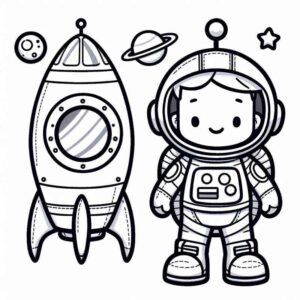 Desenho de Astronauta Desenho Colorir Imprimir 20