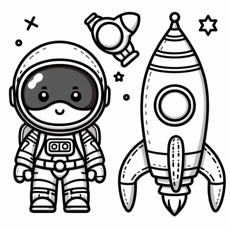 Desenho de Astronauta Desenho Colorir Imprimir 21