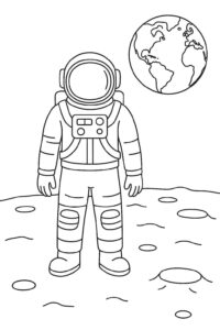 Desenho de Astronauta Desenho Colorir Imprimir 28
