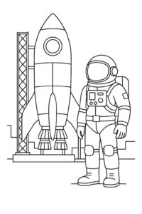 Desenho de Astronauta Desenho Colorir Imprimir 29