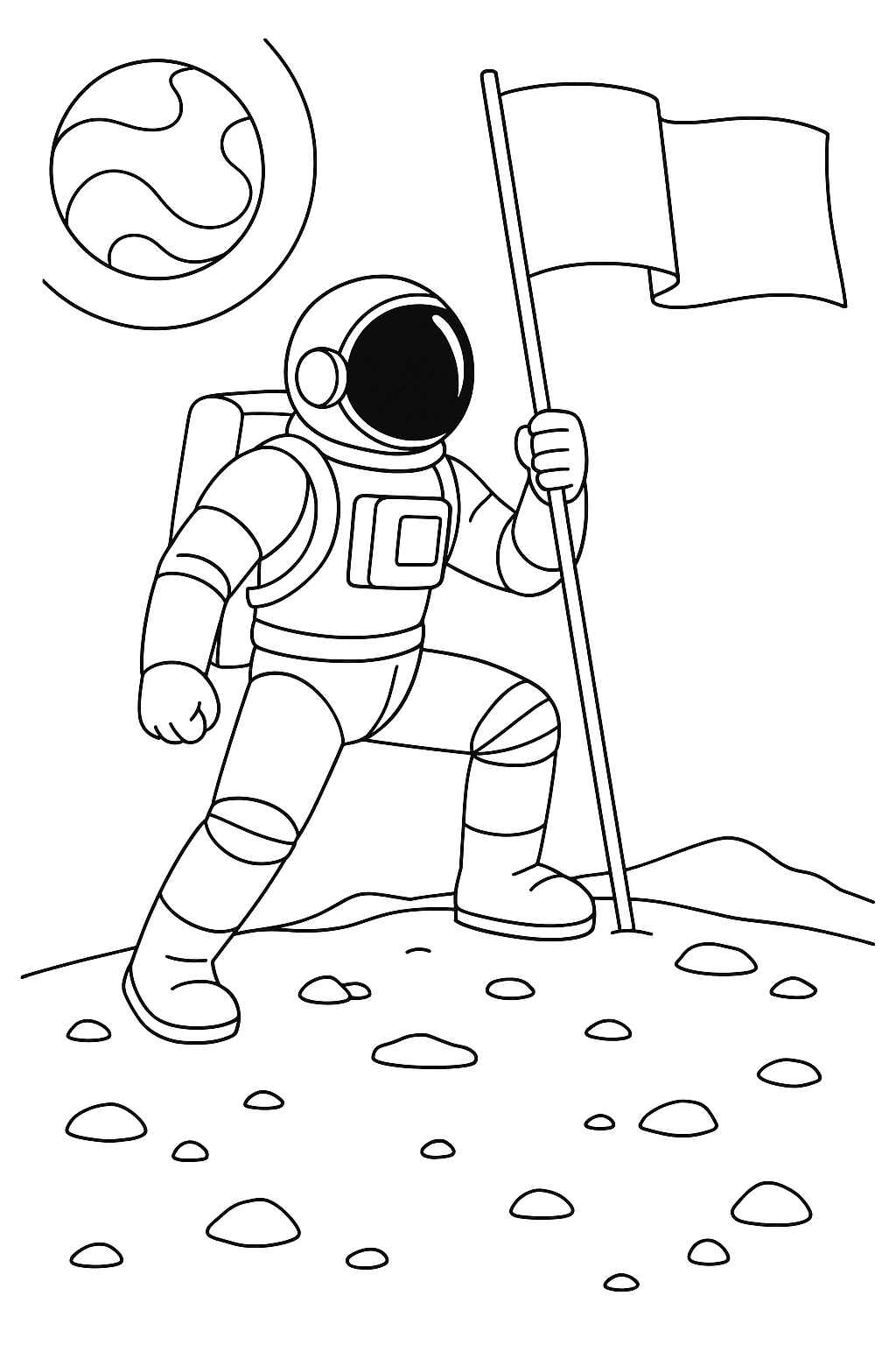 Desenho de Astronauta Desenho Colorir Imprimir 30