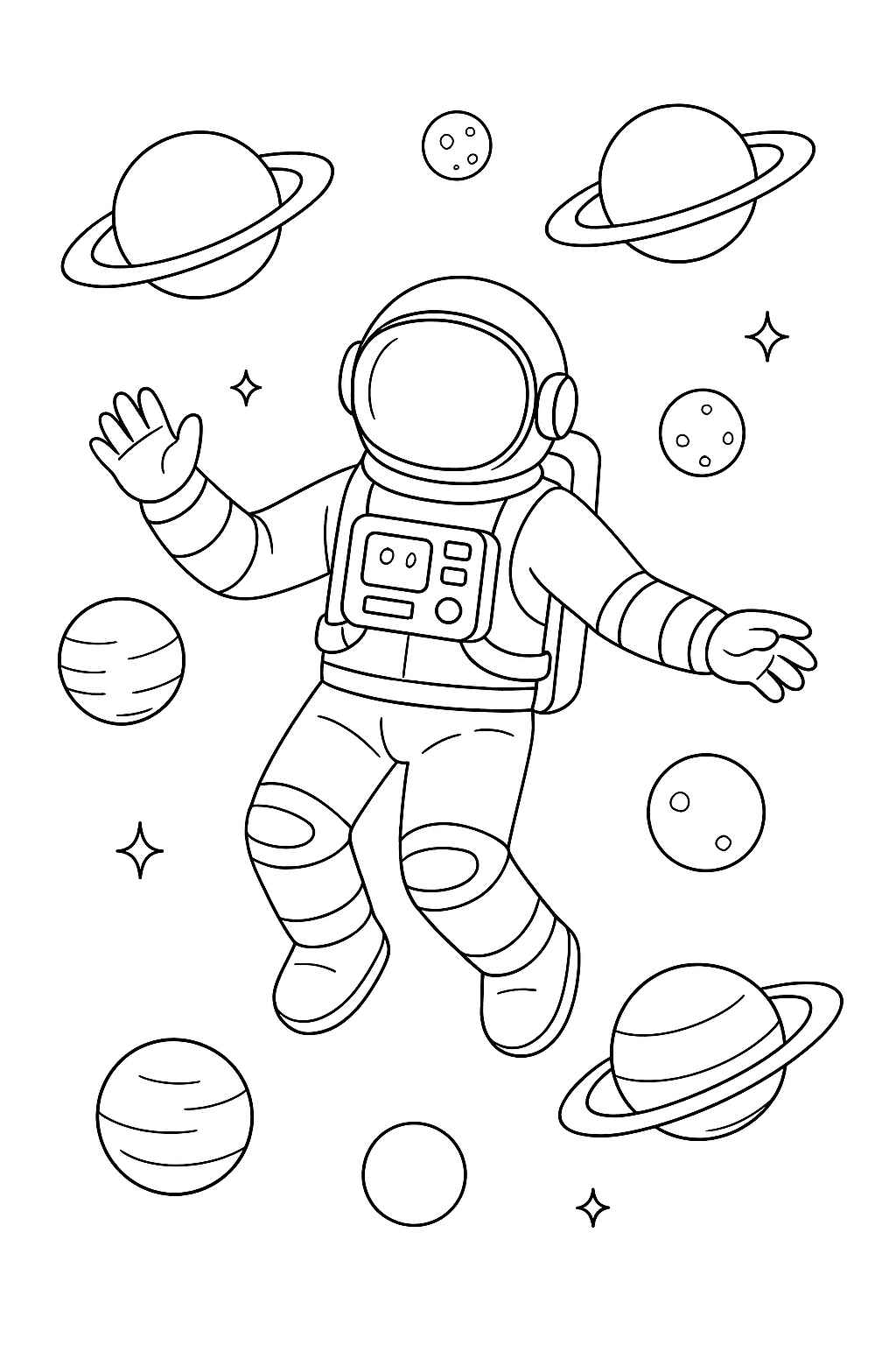 Desenho de Astronauta Desenho Colorir Imprimir 31