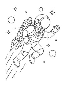 Desenho de Astronauta Desenho Colorir Imprimir 39