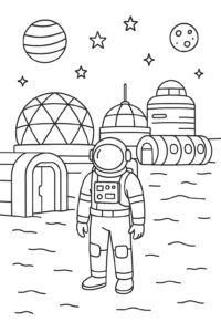 Desenho de Astronauta Desenho Colorir Imprimir 40