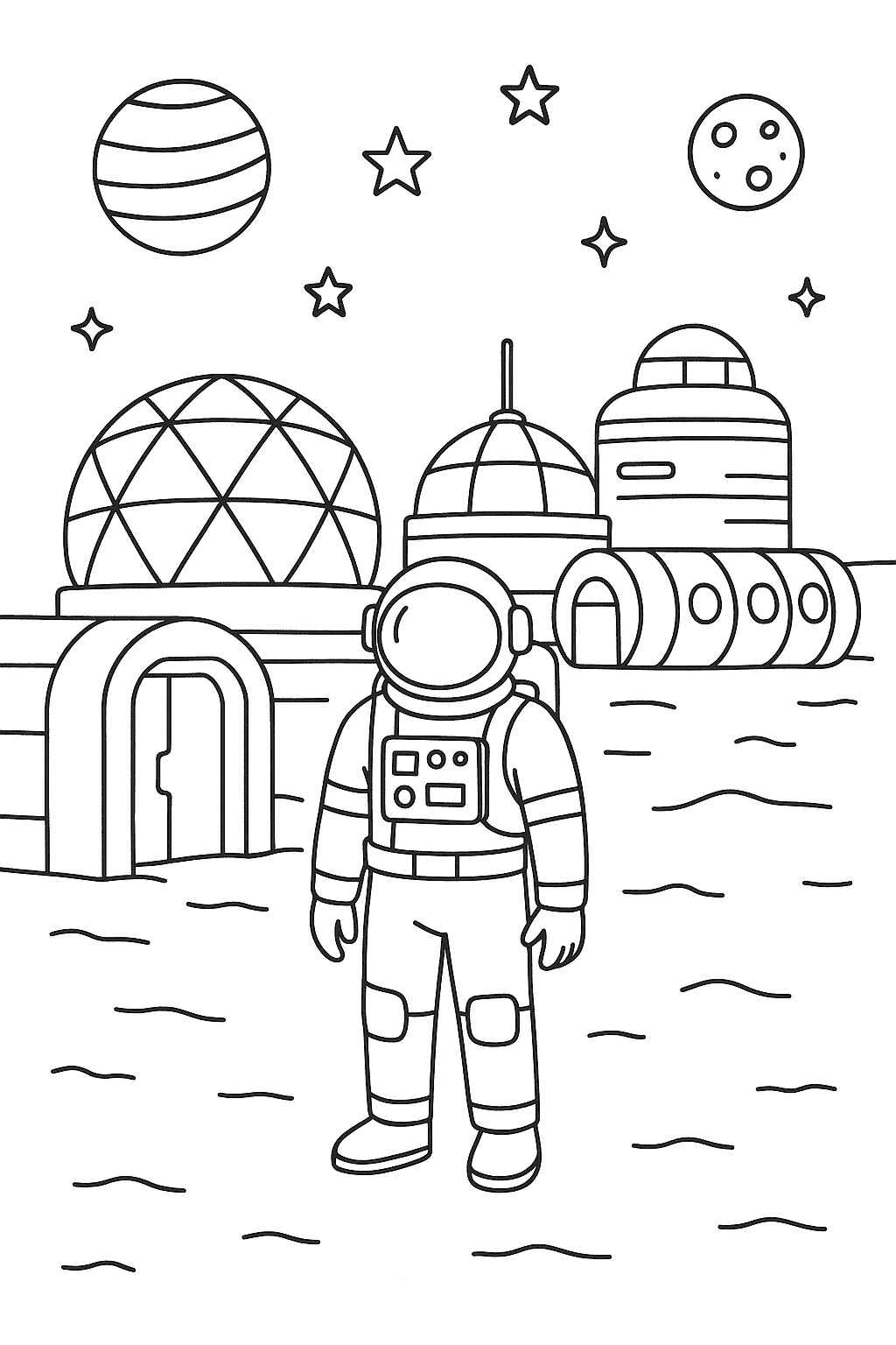 Desenho de Astronauta Desenho Colorir Imprimir 40