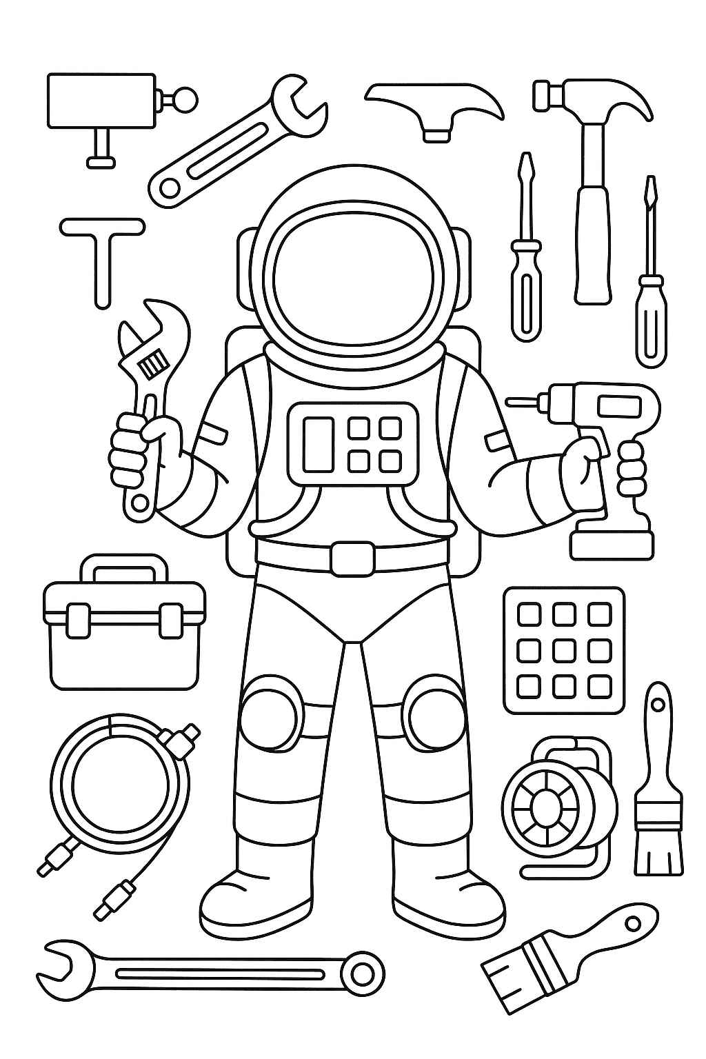 Desenho de Astronauta Desenho Colorir Imprimir 43