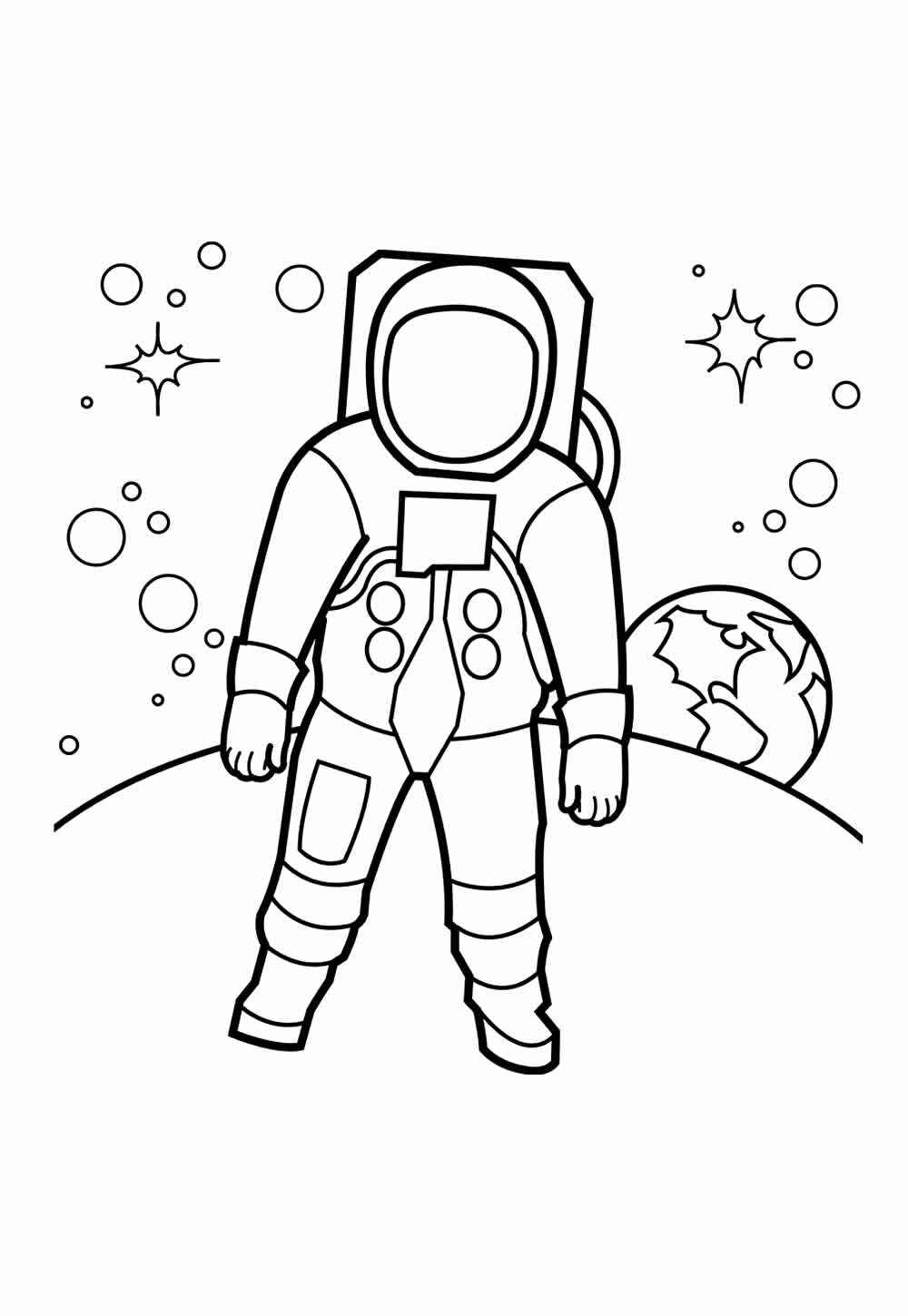 Desenho de Astronauta Desenho Colorir Imprimir 49