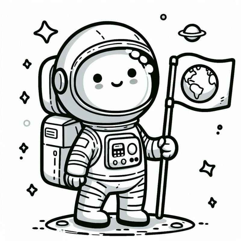 Desenho de Astronauta Desenho Colorir Imprimir 52